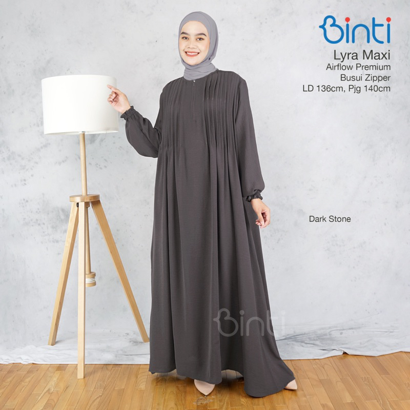 Gamis jumbo Binti Lyra Maxi airflow premium ld 136 pj 140