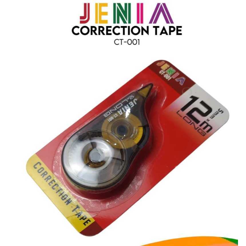 

Tipex Kertas Correction Tape Pita Koreksi JENIA (12 meter x 5 mm) - ISI 1 PCS