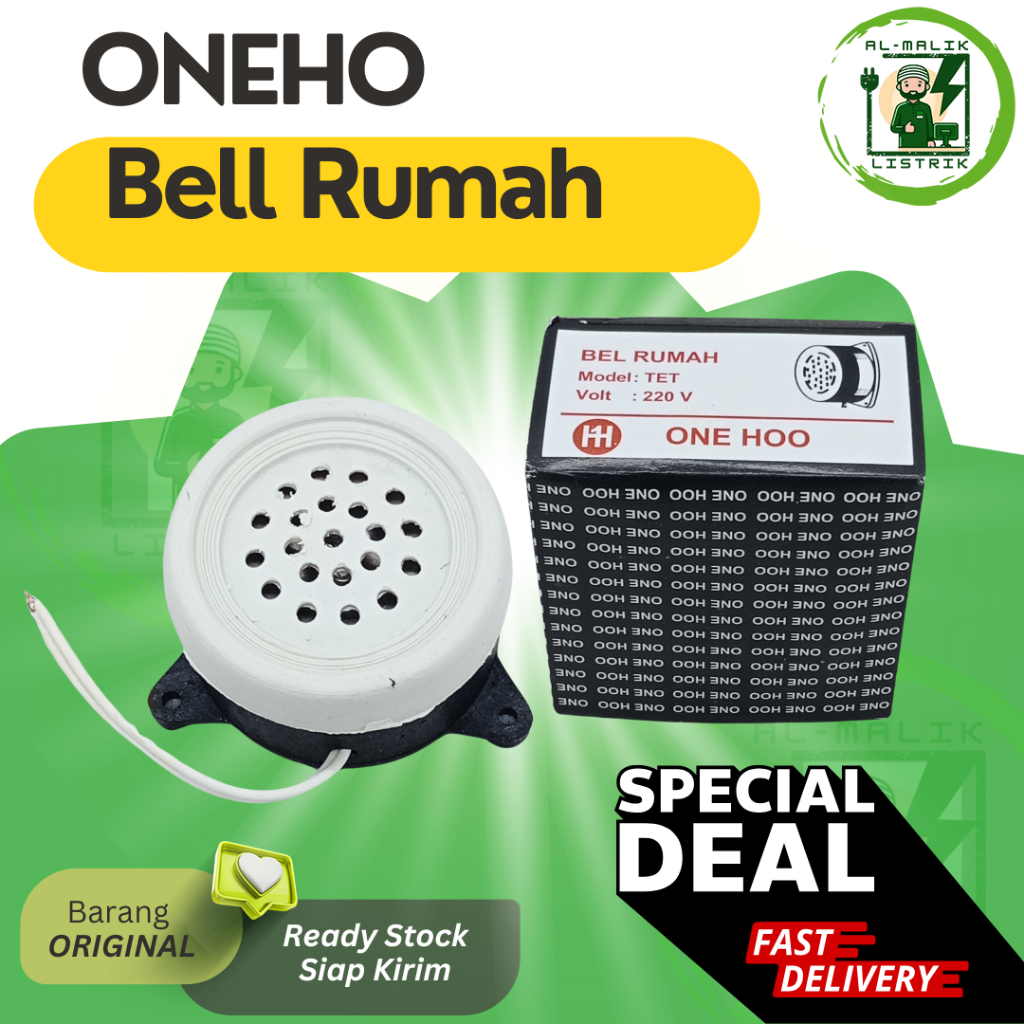 Bel Ted Bel Tet Bell Rumah ONE HOO/ Bell Listrik Sekolah / Bell Istirahat