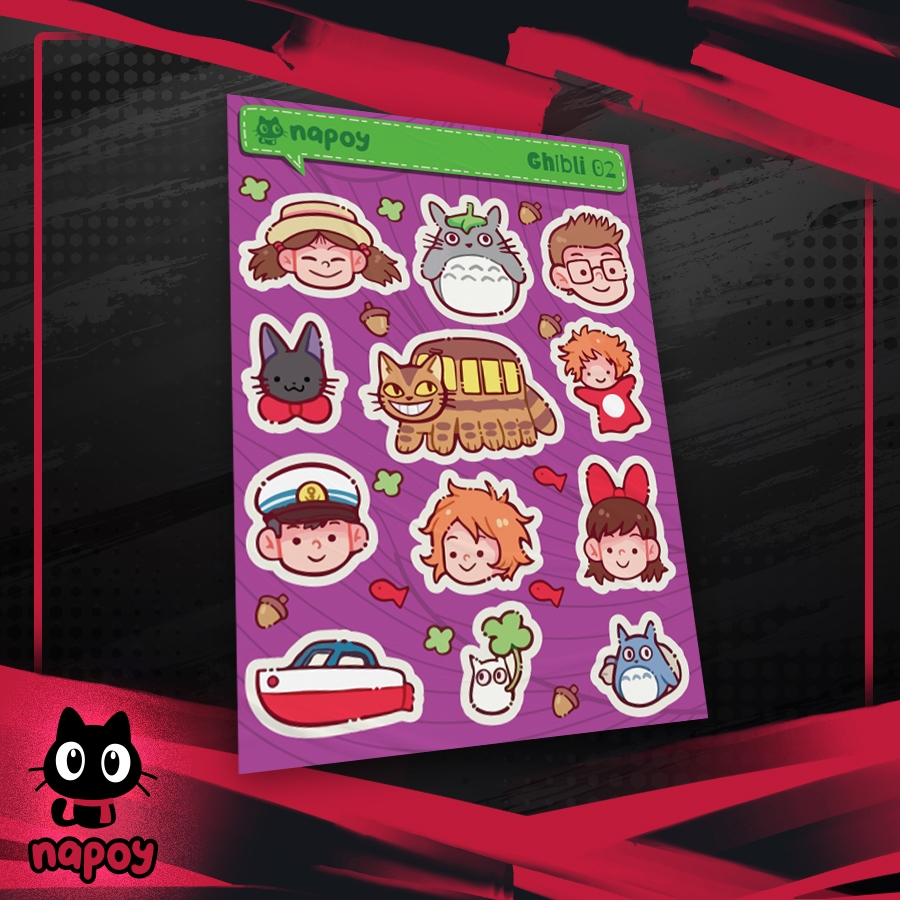 

Sticker Sheet Premium Waterproof - Anime Studio Ghibli 02