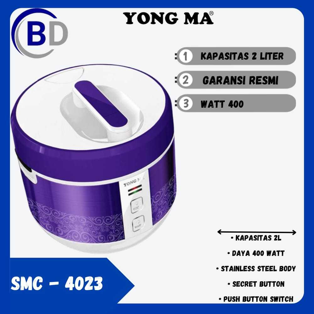 Yong Ma SMC 4023 Rice Cooker - Putih Ungu [2 L]