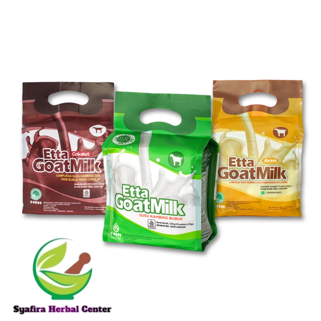 

HNI Etta Goat Milk 10 Sachet Susu Kambing Bubuk ORIGINAL - AREN - COKELAT