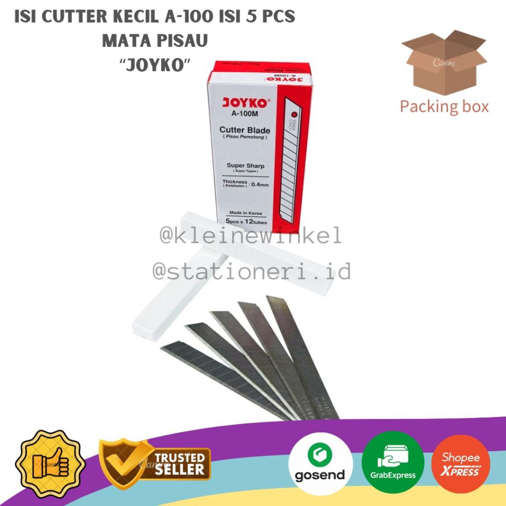

Isi Cutter Kecil A-100 JOYKO isi 5 pcs [ 1 TUBE ]