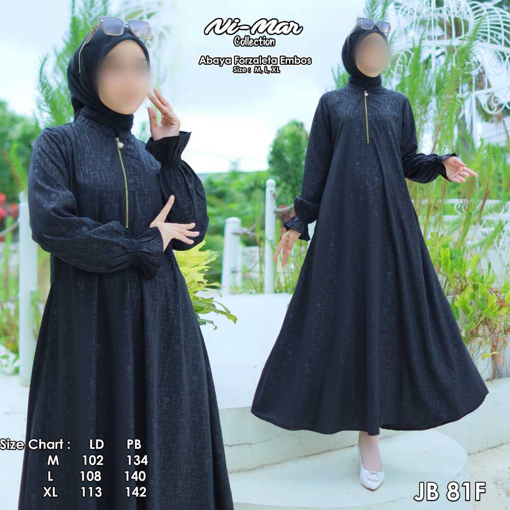 gamis wanita dresslim abaya forzaleta embos nimar original