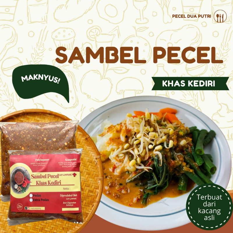 

Sambal pecel khas kediri 250 gr (pedas) Bumbu pecel Sambel pecel