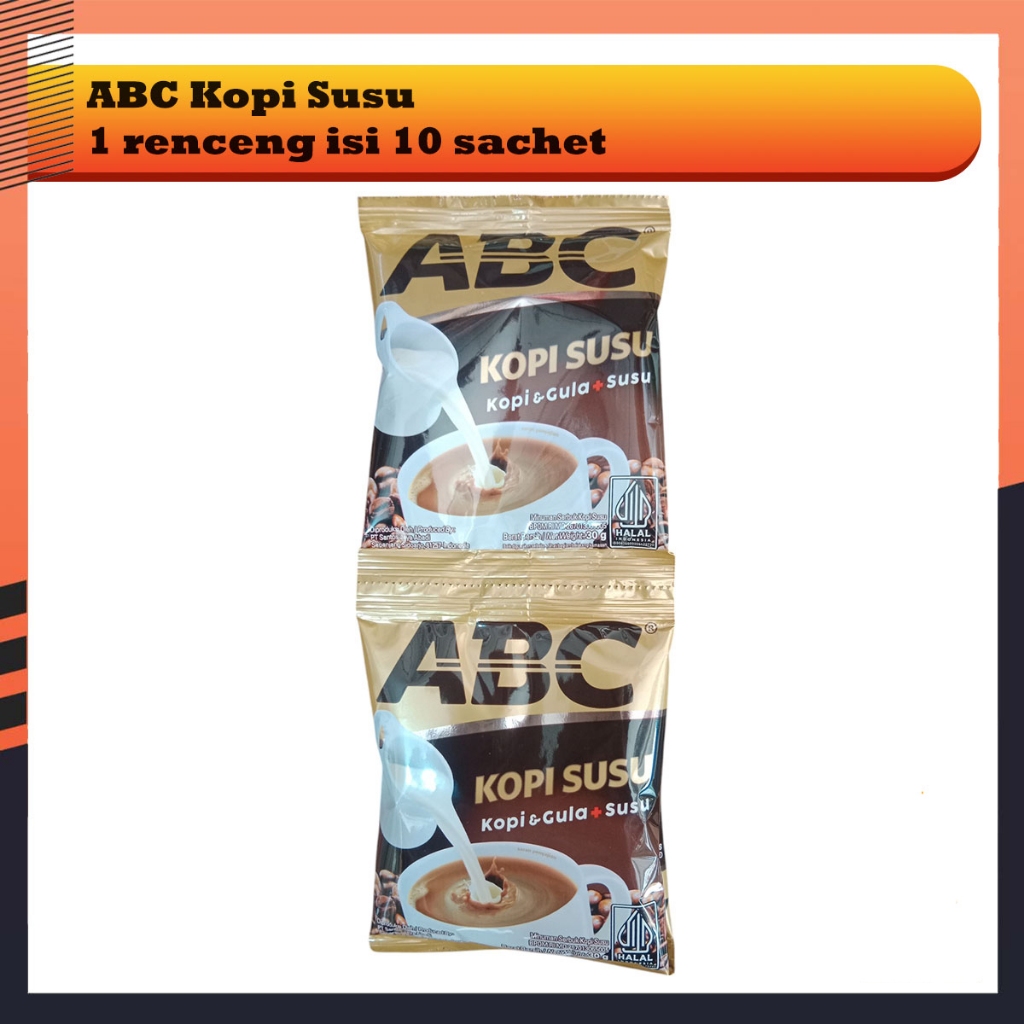 

ABC Kopi Susu @30gr 1 Renceng Isi 10 Sachet