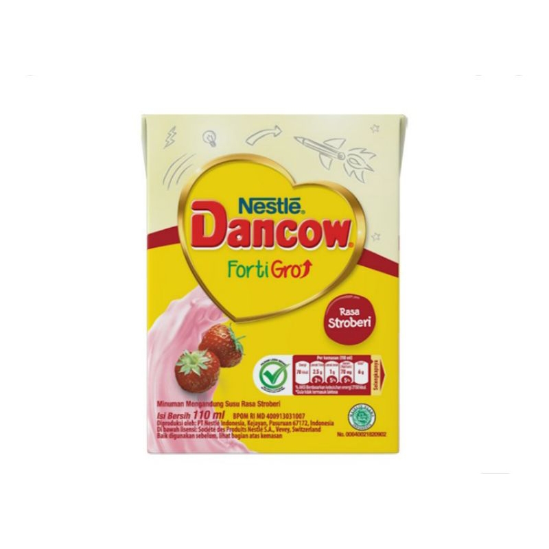 

Nestle Dancow FortiGro Susu UHT Stroberi Kotak 110 ml