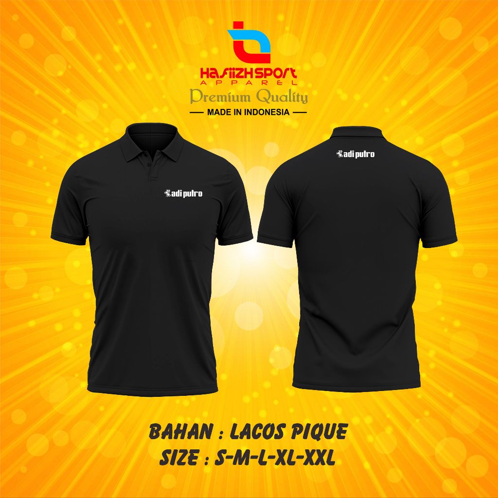 POLO SHIRT ADI PUTRO / KAOS POLO ADIPUTRO SABLON DTF BISA COD