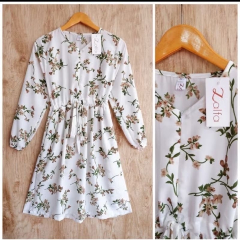 Tunik zalfa motif bunga