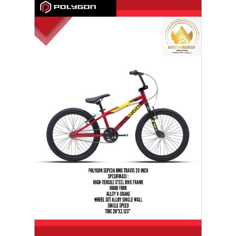 Sepeda Polygon BMX Travis 20 inch Ready Siap Kirim