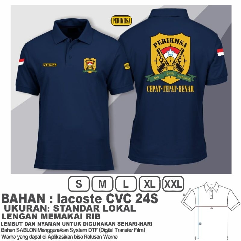 kaos perikhsa polo lengan pendek/custom order/kaos kerah