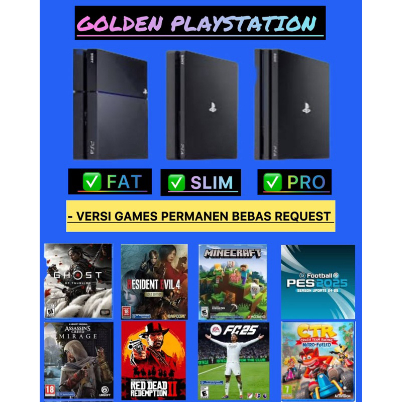 Playstation 4 Original | PS4 SONY 1TB FAT | SLIM PRO GARANSI 1TAHUN