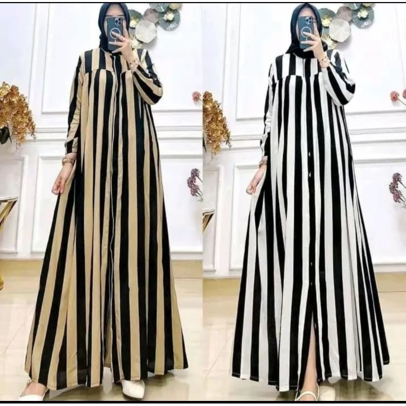 gamis salur aura rayon premium ld 110 motif terbaru