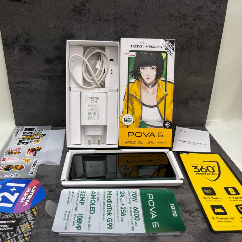 Tecno Pova 6 12/256gb Fullset Second Garansi Resmi