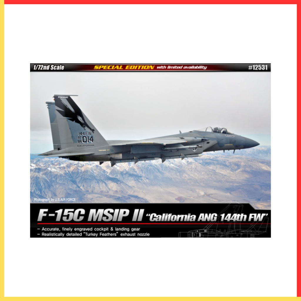 F15C Eagle MISP II California ANG 144th fighter Jet 1:72 Academy Military Model Kit McDonnel Douglas