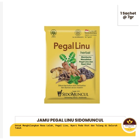 

JAMU PEGAL LINU SIDO MUNCUL ISI 10 SACHET SERBUK