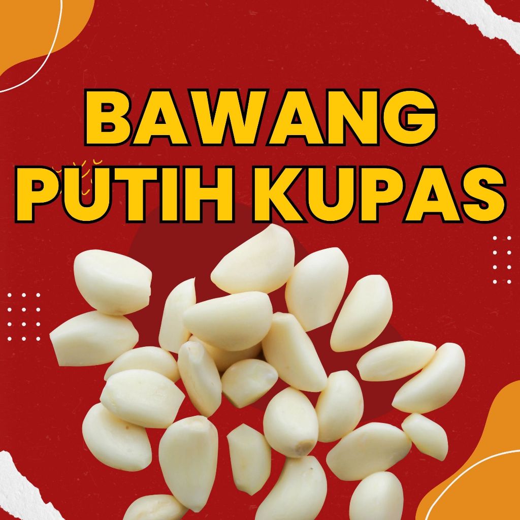 

BAWANG PUTIH KUPAS - 250 Gram