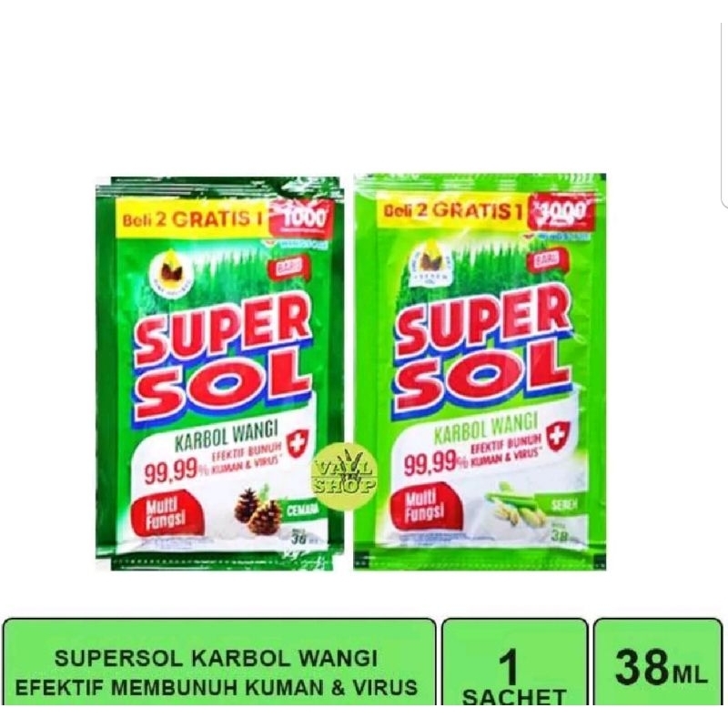 Supersol 1000 Karbol wangi uk sachet