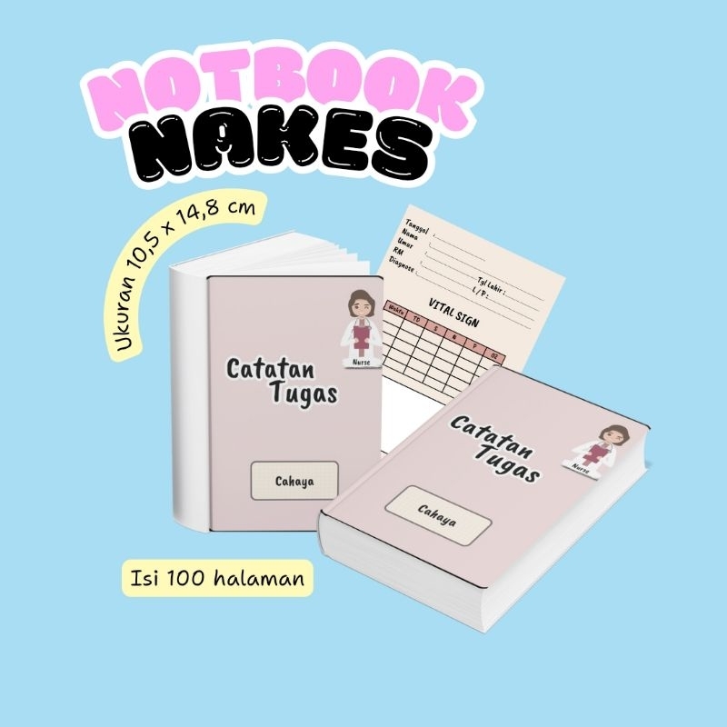 

Notebook Nakes Catatan Tugas Isi 100 Halaman