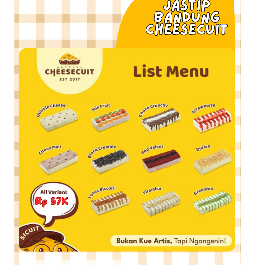 

CHEESECUIT BANDUNG JASTIP READY 12 JANUARI | TANGERANG AREA