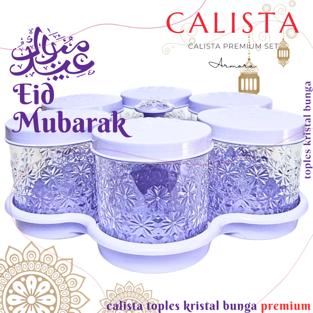 [ CALISTA ] TOPLES AESTHETIC CALISTA BUNGA TOPLES AKRILIK SET NAMPAN 1 SET ISI 6PCS