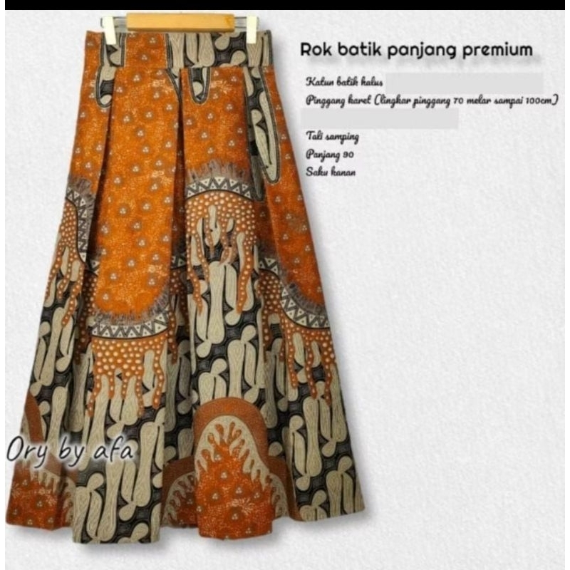 ROK BATIK PANJANG JUMBO WANITA DEWASA ROK KLOK PAYUNG HALUS