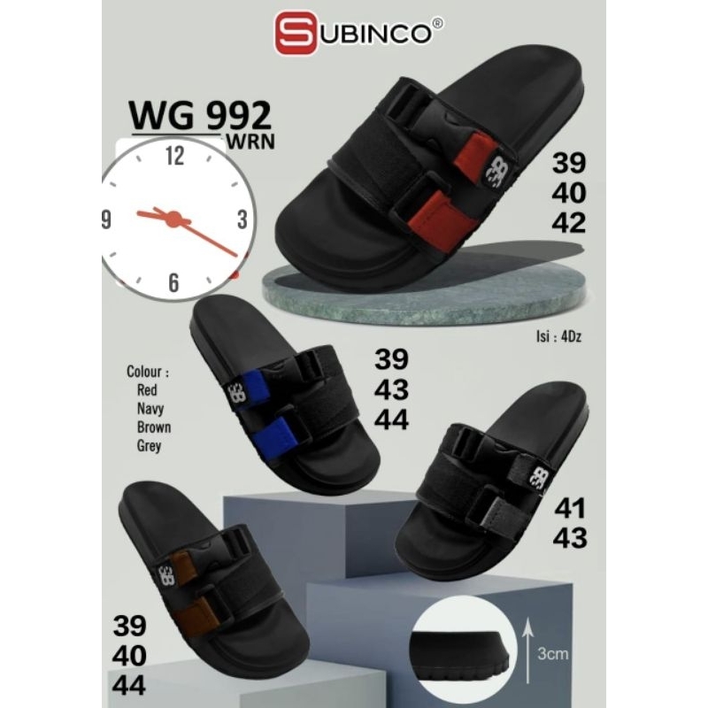 sandal karet ban 2 sandal pria size 39-43