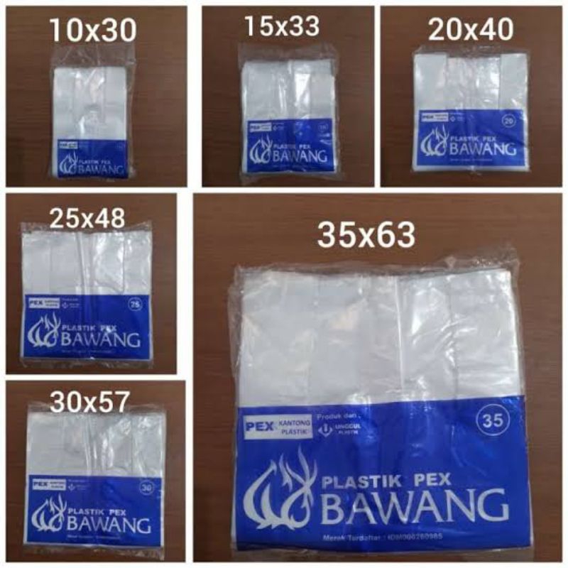Kantong Plastik PEX BAWANG ukuran 15 20 25 / Kresek Bening / Kresek Transparan7