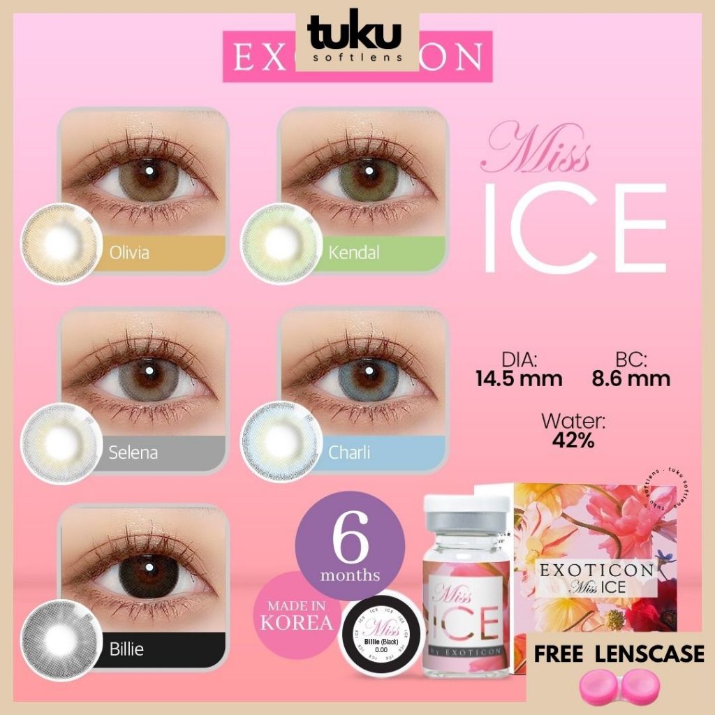 SOFTLENS MISS ICE 14,5 MM NORMAL & MINUS (-4,50 S/D -10,00) BY X2 / SOFLEN MISS ICE / MISS ICE BY X2