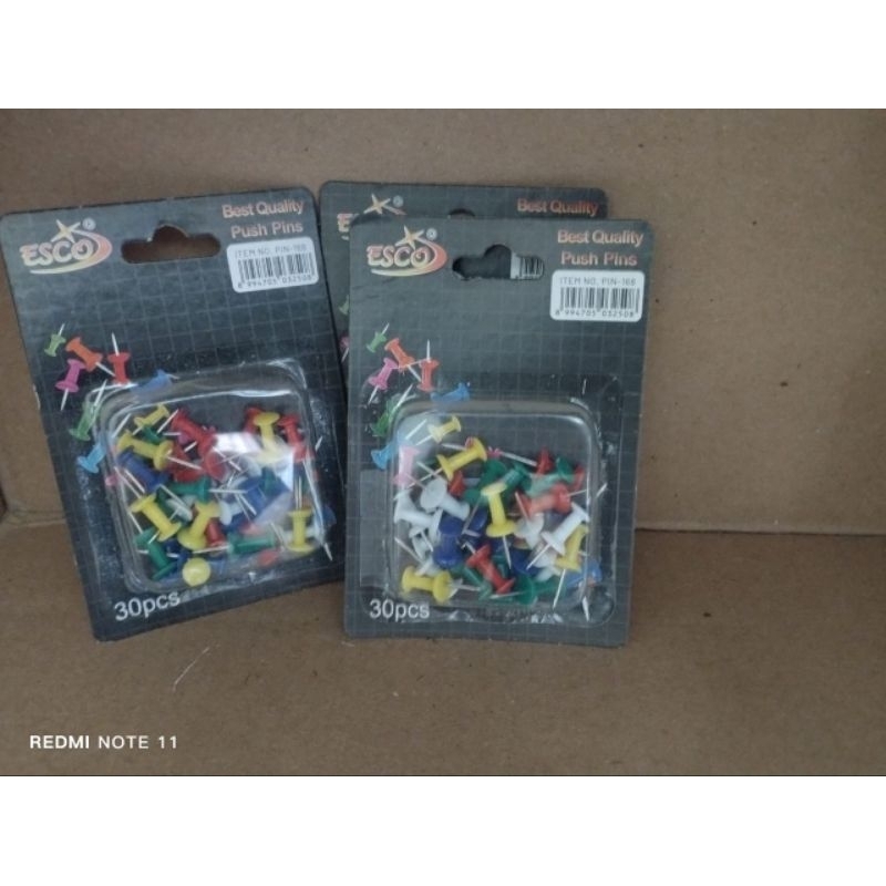 

Esco push pins /jarum terkan /jarim mading/paku pin