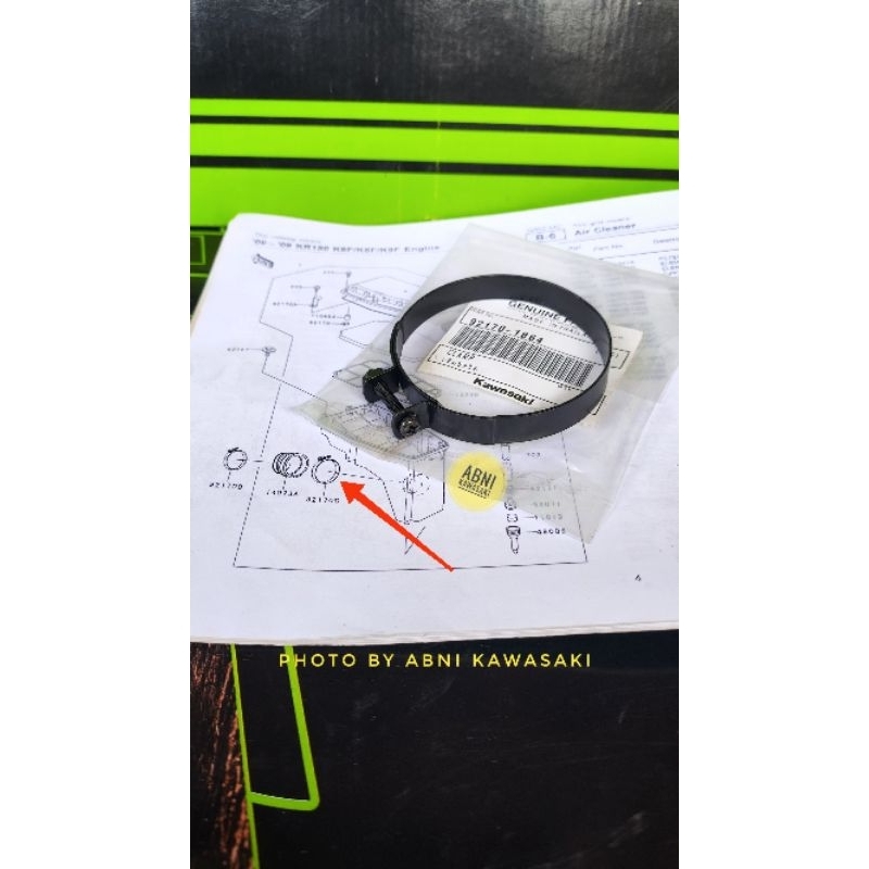 Klem Karet Filter Udara Box Filter Ninja RR Original Kawasaki