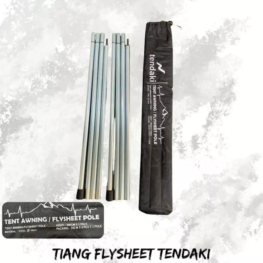 Tiang Flysheet Double Pole - Tiang Flysheet Ultralight Portable Aluminium