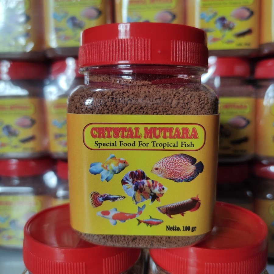 PELET IKAN HIAS CRYSTAL MUTIARA PELET IKAN HIAS KECIL 100GRAM PELET IKAN PAKAN IKAN KECIL