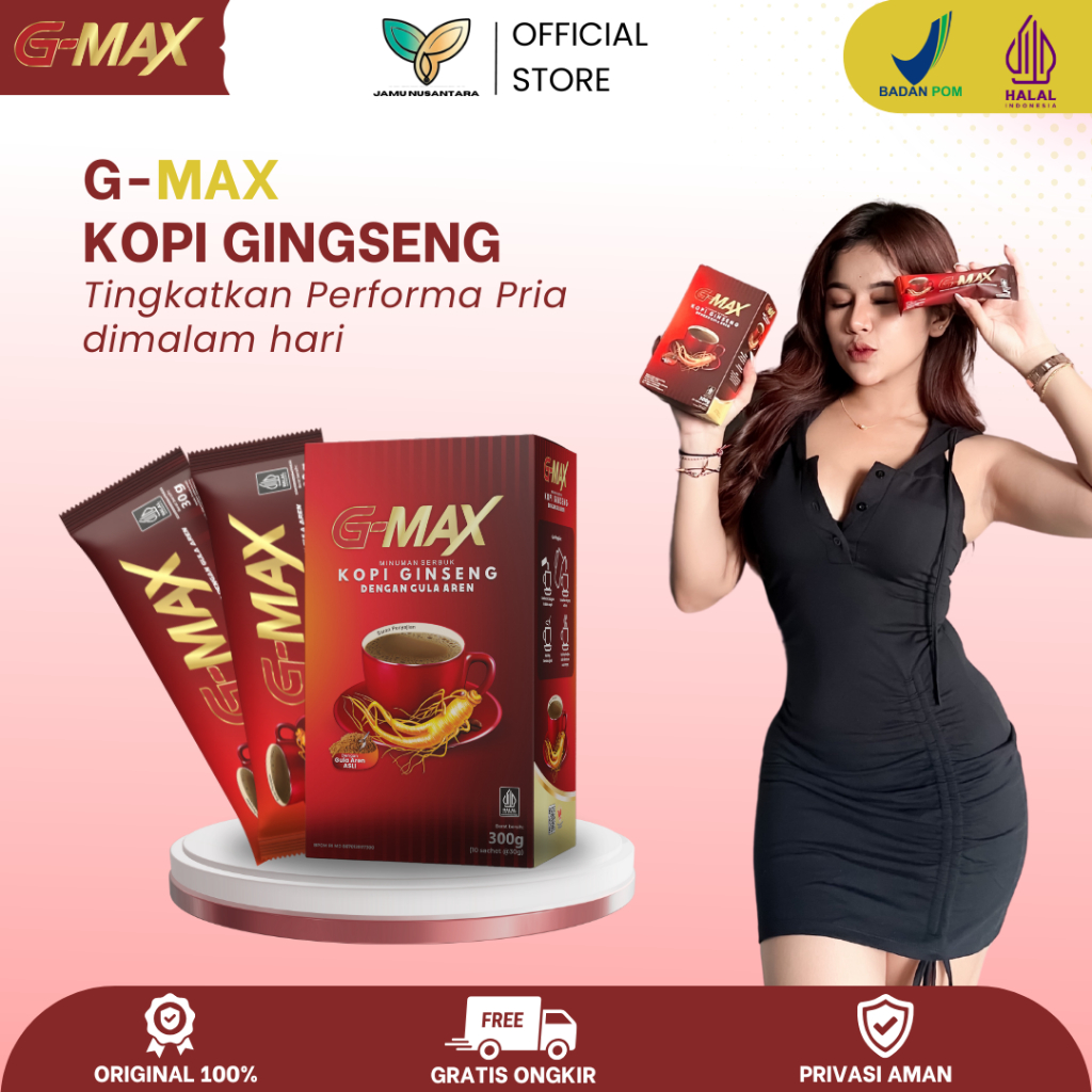 

Kopi GMAX Gingseng - Penambah Stamina dan Energi Pria, Kopi Sehat untuk Vitalitas