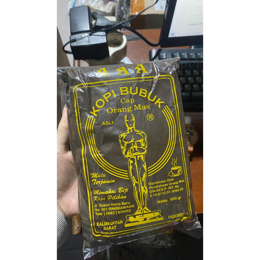 

RAJUTJAKARTA Kopi Bubuk cap ORANG MAS asli kalimantan 500gram