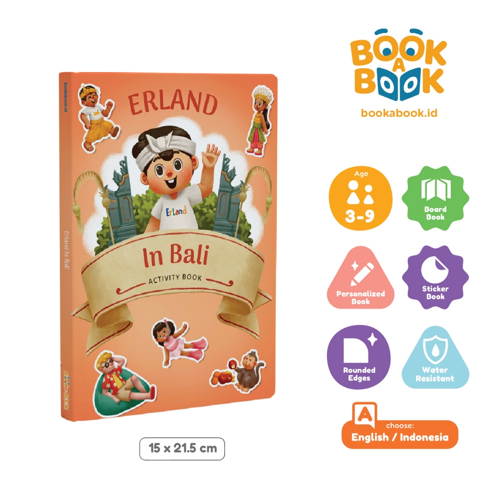Buku Anak Personalized (Name) in Bali Personalized Sticker Book