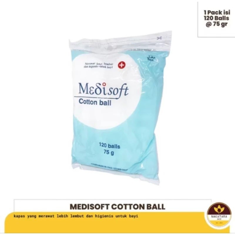 Kapas Bulat / Kapas Bayi / Kapas Bola / Cotton Ball 120 Ball 1pck