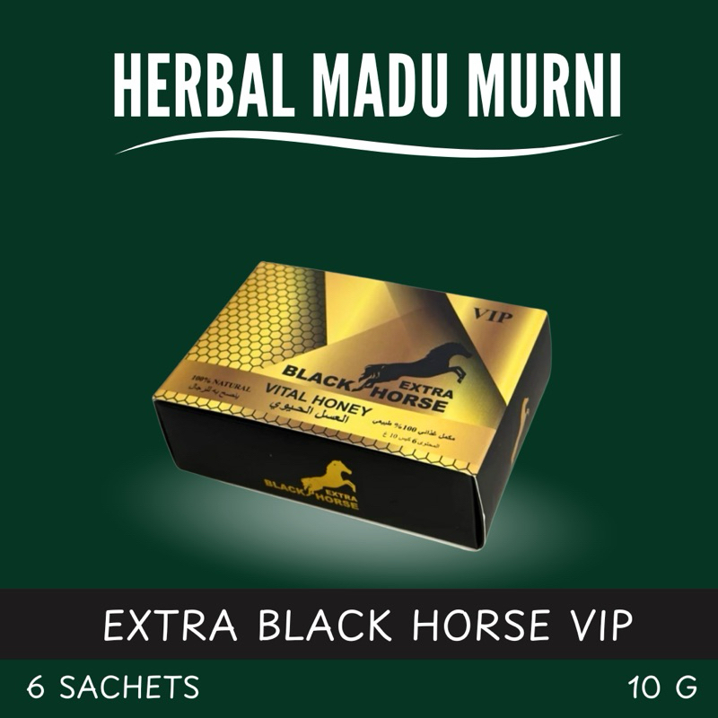 

Madu Black Horse VIP Extra - 6 Sachet Asli - 100% Alami & Original