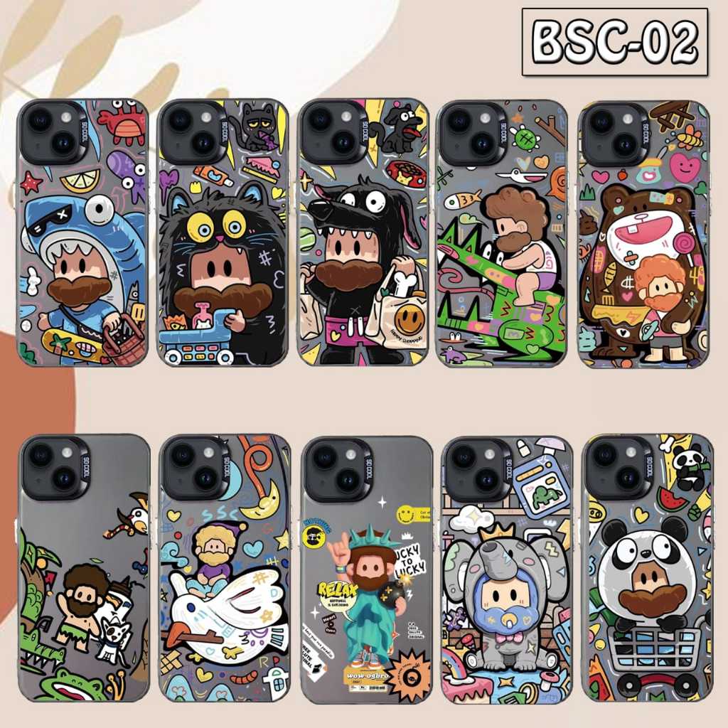 Case IMD Color Plate Hologram Gmbar BSC-02 Human Patrick Case Samsung A10S Samsung A20S Samsung A30S