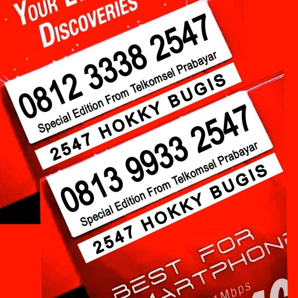 Kartu perdana telkomsel prabayar 4g-5g nomor cantik 2547 hokki bugis mappat tuju