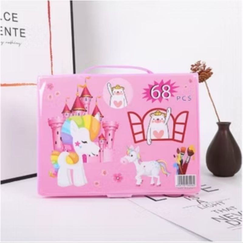 

Set Art crayon 68 pcs / krayon mewarnai anak 68 pcs / pensil set warna 68 pcs