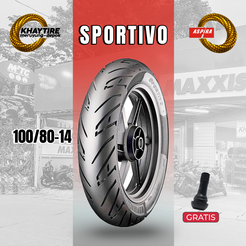 Ban Motor Matic ASPIRA PREMIO SPORTIVO 100/80 Ring 14 Tubeless