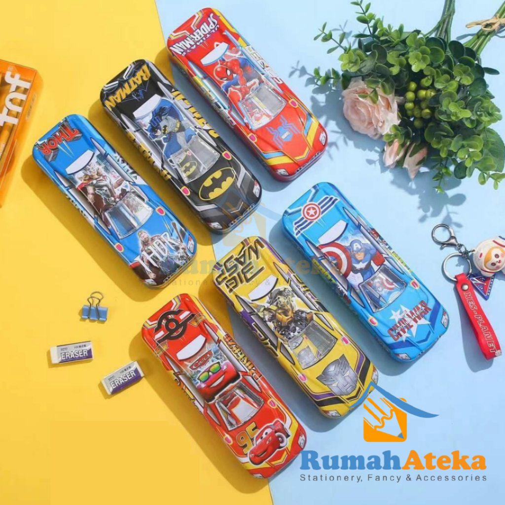 

Tempat Pensil Kotak Pensil Mobil Karakter + SET Alat Tulis Study Set Fancy B-597