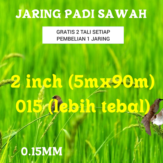 JARING PENUTUP PADI / JARING BURUNG SAWAH / JARING PIPIT / JARING EMPRIT / JARING PADI / JARING SAWA