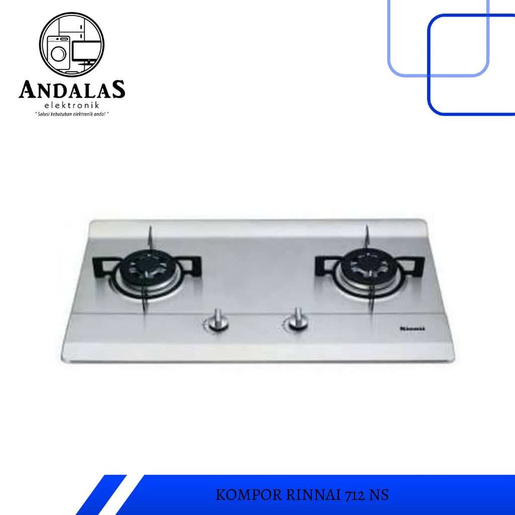 Kompor Tanam Rinnai Stainless RB-712NS Kompor Gas Tanam Stainless RB 712 NS