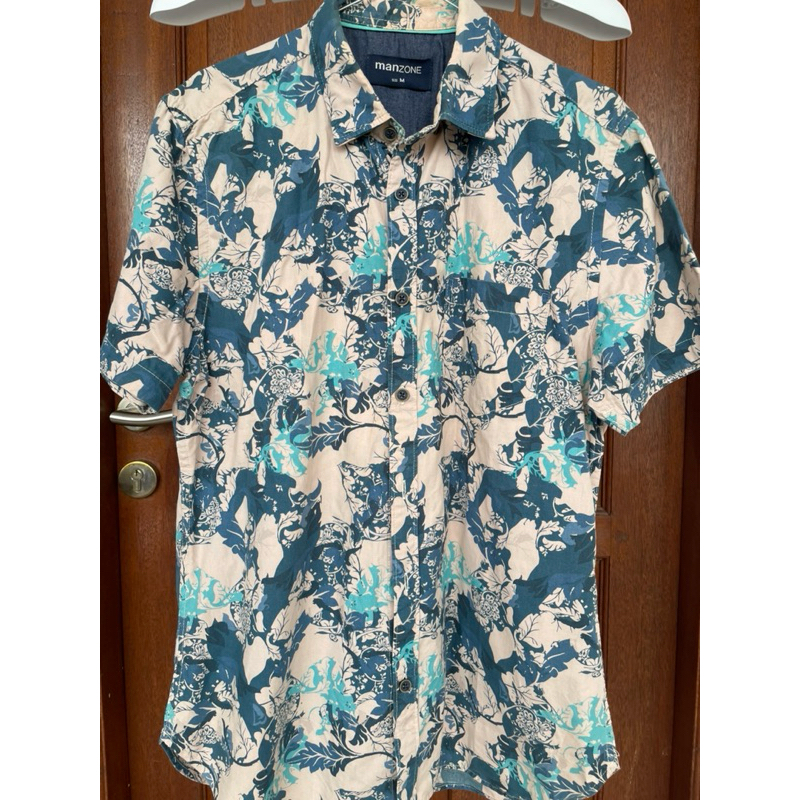 kemeja motif manzone preloved