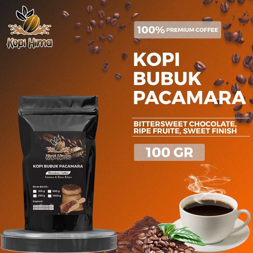 

kopi.hima - bubuk kopi pacamara berat 100 gram premium roasting
