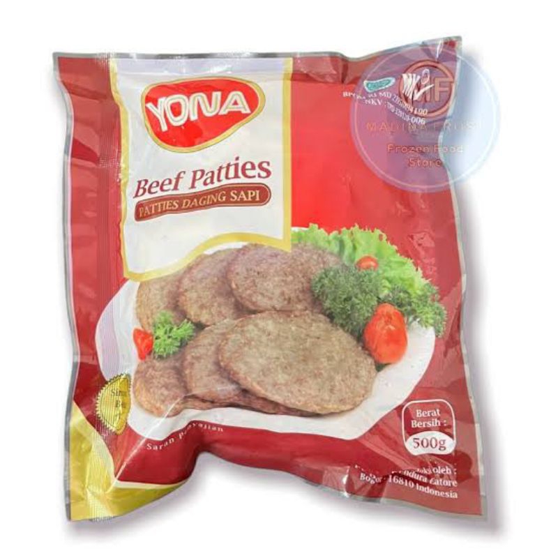 

Daging Burger Yona Beef Paties Isi (10 pcs) 500gr