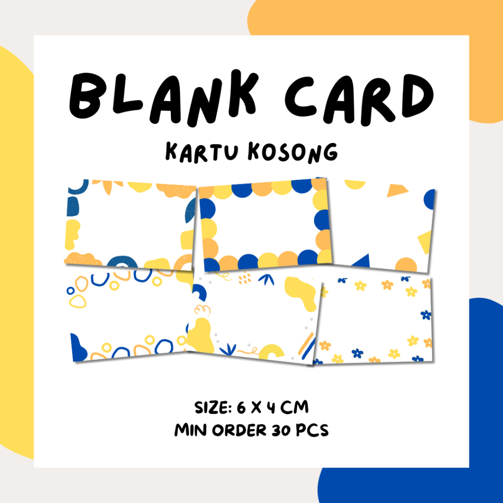 

Kartu Kosong Blank Card 6 x 4 CM