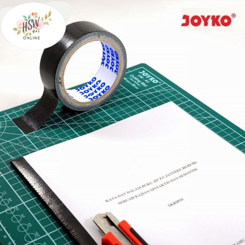 

Lakban Kain Hitam Joyko Cloth Tape 36mm 48mm Isolasi Jilid Tugas